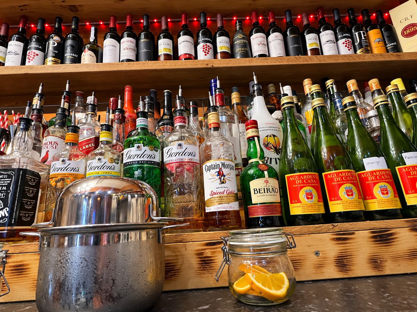 Behind the bar